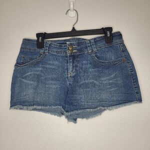 Vintage y2k So short blue shorts raw frayed hem size 11